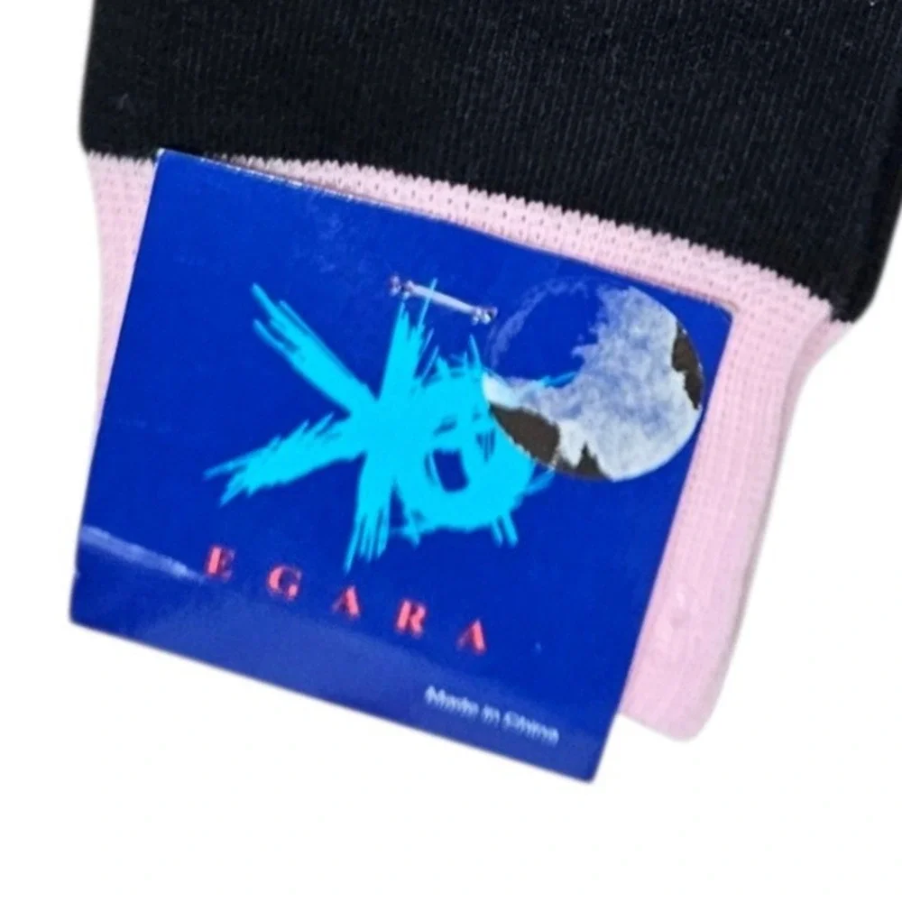EGARA Mens Dress Socks Black Pink White Floral Patterned Size 10-13‎